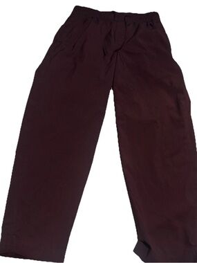 Old Navy Wide Leg Drawstring Pants in Deep Burgundy quick dry size small